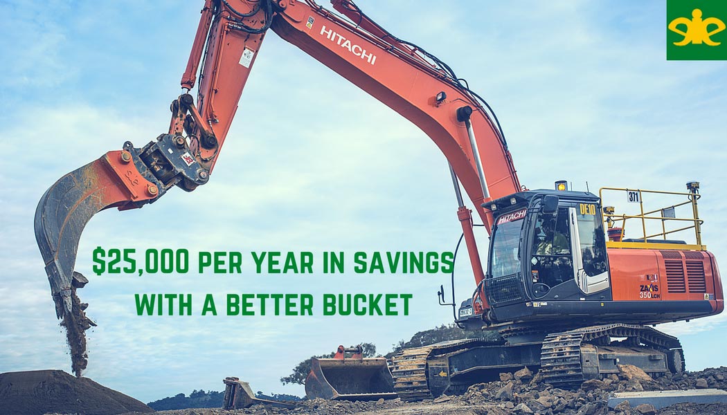 eiengineering efficient excavator bucket savings